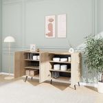 Casa si Gradina - Mobilier - Comode si corpuri - Console - Consola, Hanah Home, panou de particule melaminat, stejar, 180x43x100 cm - Infinity.ro