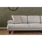 Casa si Gradina - Mobilier - Canapele si coltare - Coltare - Coltar, Hanah Home, lemn fag si pal, bej, 274x174 cm - Infinity.ro