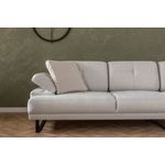Casa si Gradina - Mobilier - Canapele si coltare - Coltare - Coltar, Hanah Home, lemn fag si pal, bej, 274x174 cm - Infinity.ro