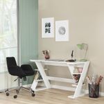 Casa si Gradina - Mobilier - Mese si birouri - Birouri - Birou de studiu, Hanah Home, pal, alb, 140x60x73 cm - Infinity.ro