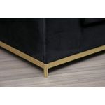 Casa si Gradina - Mobilier - Canapele si coltare - Canapele - Canapea 4 locuri, Hanah Home, lemn fag si pal, negru auriu, 320x102x84 cm - Infinity.ro