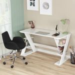 Casa si Gradina - Mobilier - Mese si birouri - Birouri - Birou de studiu, Hanah Home, pal, alb, 140x60x73 cm - Infinity.ro
