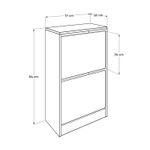 Casa si Gradina - Mobilier - Dulapuri si sifoniere - Dulapuri pantofi - Dulap pantofi, Hanah Home, pal melaminat, alb, 51x26x84 cm - Infinity.ro