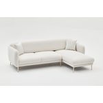 Casa si Gradina - Mobilier - Canapele si coltare - Coltare - Coltar extensibil, Hanah Home, lemn de fag, crem auriu, 266x133x95 cm - Infinity.ro