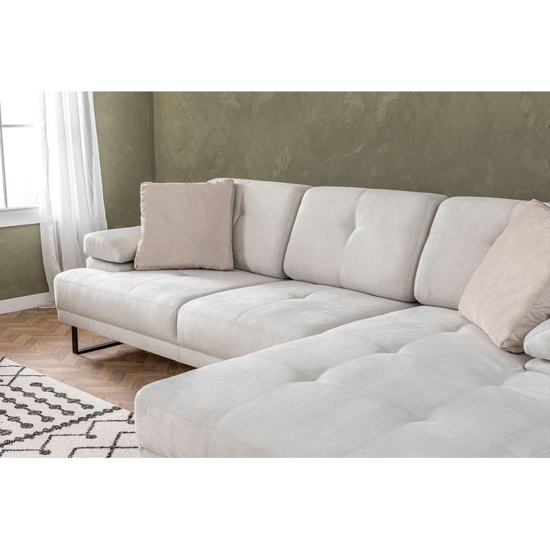 Casa si Gradina - Mobilier - Canapele si coltare - Coltare - Coltar, Hanah Home, lemn fag si pal, bej, 274x174 cm - Infinity.ro