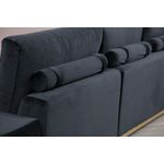 Casa si Gradina - Mobilier - Canapele si coltare - Canapele - Canapea 4 locuri, Hanah Home, lemn fag si pal, negru auriu, 320x102x84 cm - Infinity.ro