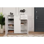 Casa si Gradina - Mobilier - Dulapuri si sifoniere - Dulapuri pantofi - Dulap pantofi, Hanah Home, pal melaminat, alb, 108x35x108 cm - Infinity.ro