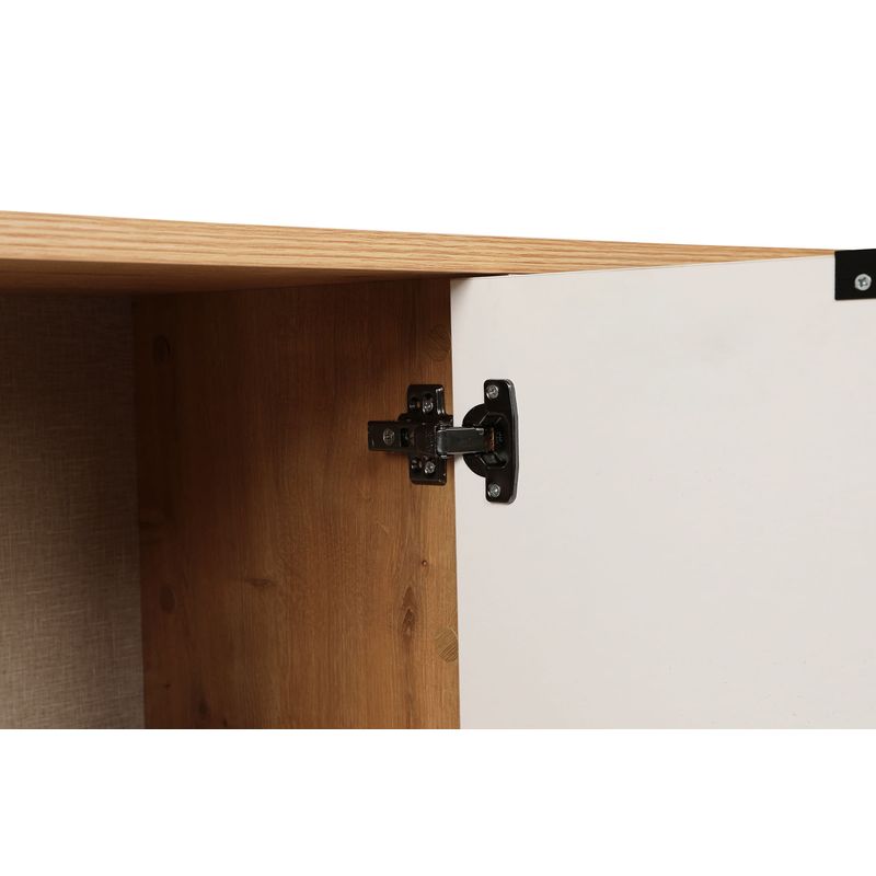 Casa si Gradina - Mobilier - Comode si corpuri - Console - Consola, Hanah Home, pal melaminat, stejar si alb, 142x35,6x83 cm - Infinity.ro