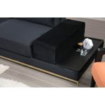 Casa si Gradina - Mobilier - Canapele si coltare - Canapele - Canapea 4 locuri, Hanah Home, lemn fag si pal, negru auriu, 320x102x84 cm - Infinity.ro