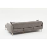 Casa si Gradina - Mobilier - Canapele si coltare - Coltare - Coltar extensibil, Atelier Del Sofa, lemn de fag, gri auriu, 266x133x80 cm - Infinity.ro