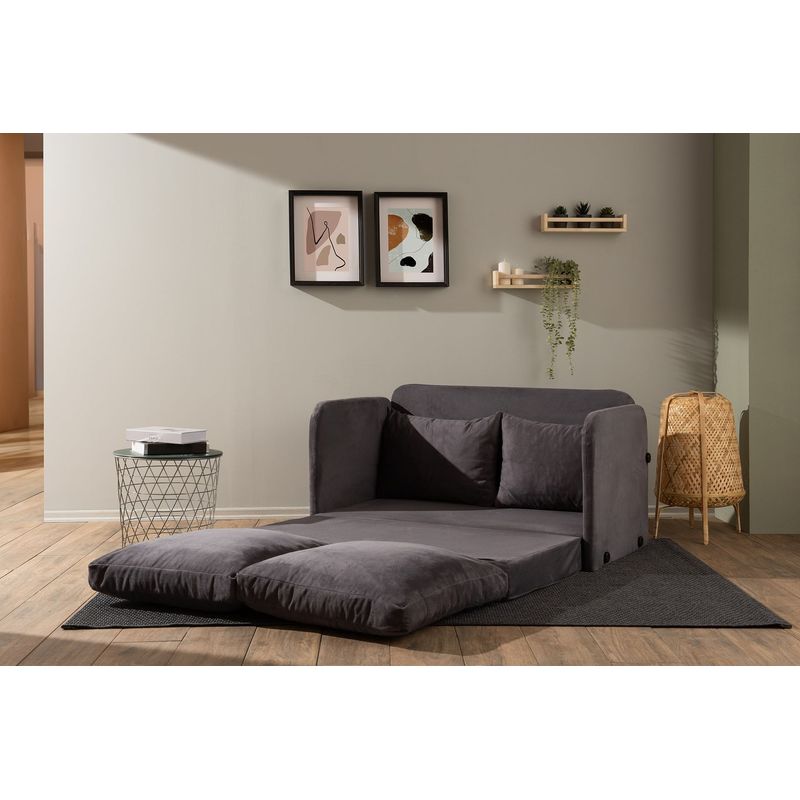 Casa si Gradina - Mobilier - Canapele si coltare - Canapele - Canapea extensibila, Atelier Del Sofa, textil, gri, 128x70x66 cm - Infinity.ro