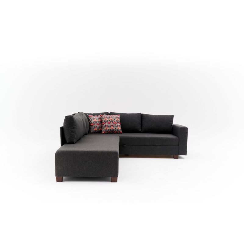 Casa si Gradina - Mobilier - Canapele si coltare - Coltare - Coltar extensibil, Atelier Del Sofa, cadru lemn si pal, antracit, 280x210x83 cm, 825BLC5254 - Infinity.ro