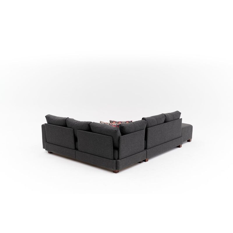 Casa si Gradina - Mobilier - Canapele si coltare - Coltare - Coltar extensibil, Atelier Del Sofa, cadru lemn si pal, antracit, 280x210x83 cm, 825BLC5254 - Infinity.ro