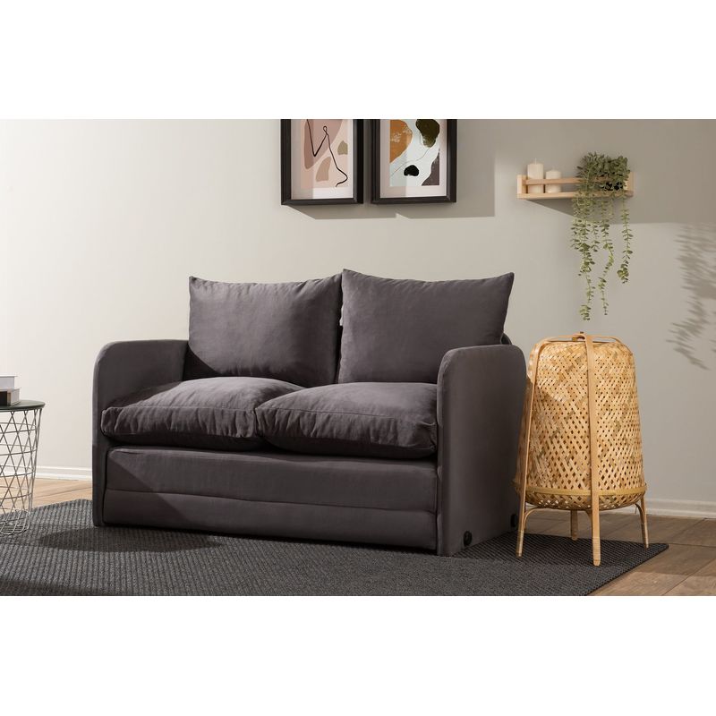 Casa si Gradina - Mobilier - Canapele si coltare - Canapele - Canapea extensibila, Atelier Del Sofa, textil, gri, 128x70x66 cm - Infinity.ro