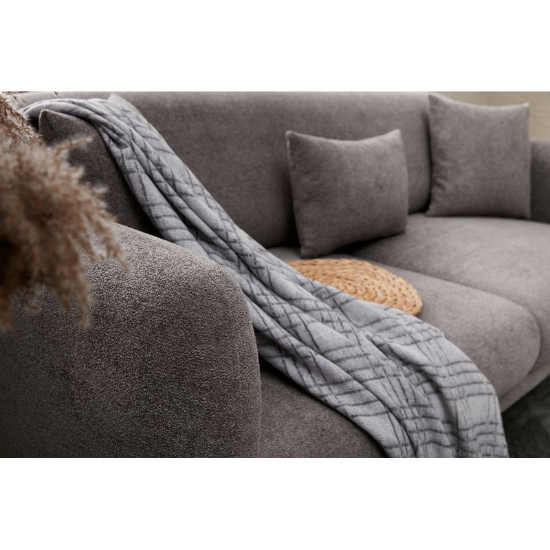 Casa si Gradina - Mobilier - Canapele si coltare - Coltare - Coltar extensibil, Atelier Del Sofa, lemn de fag, gri auriu, 266x133x80 cm - Infinity.ro