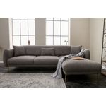 Casa si Gradina - Mobilier - Canapele si coltare - Coltare - Coltar extensibil, Atelier Del Sofa, lemn de fag, gri auriu, 266x133x80 cm - Infinity.ro