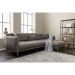 Casa si Gradina - Mobilier - Canapele si coltare - Coltare - Coltar extensibil, Atelier Del Sofa, lemn de fag, gri auriu, 266x133x80 cm - Infinity.ro