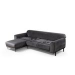 Casa si Gradina - Mobilier - Canapele si coltare - Coltare - Coltar extensibil, Hanah Home, lemn fag si pal, antracit, 287x169x96 cm, 560ARE1144 - Infinity.ro