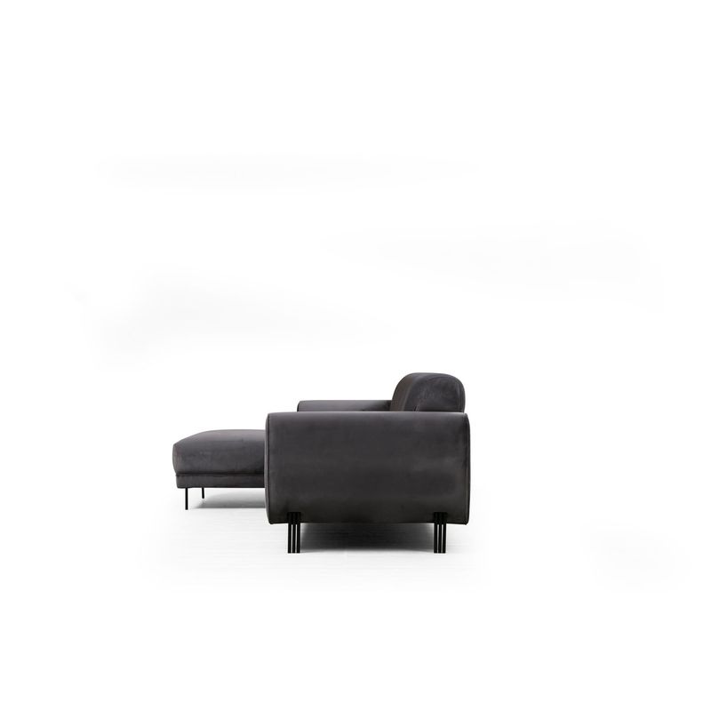 Casa si Gradina - Mobilier - Canapele si coltare - Coltare - Coltar extensibil, Hanah Home, lemn fag si pal, antracit, 287x169x96 cm, 560ARE1144 - Infinity.ro