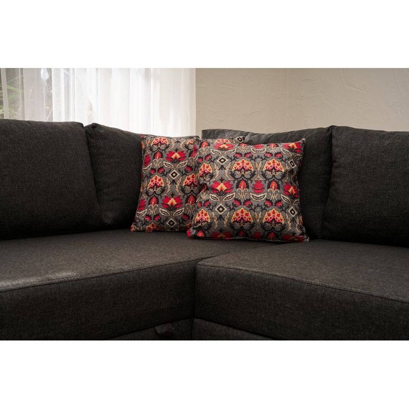 Casa si Gradina - Mobilier - Canapele si coltare - Coltare - Coltar extensibil, Atelier Del Sofa, cadru lemn si pal, antracit, 280x210x83 cm, 825BLC5254 - Infinity.ro