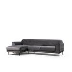 Casa si Gradina - Mobilier - Canapele si coltare - Coltare - Coltar extensibil, Hanah Home, lemn fag si pal, antracit, 287x169x96 cm, 560ARE1144 - Infinity.ro