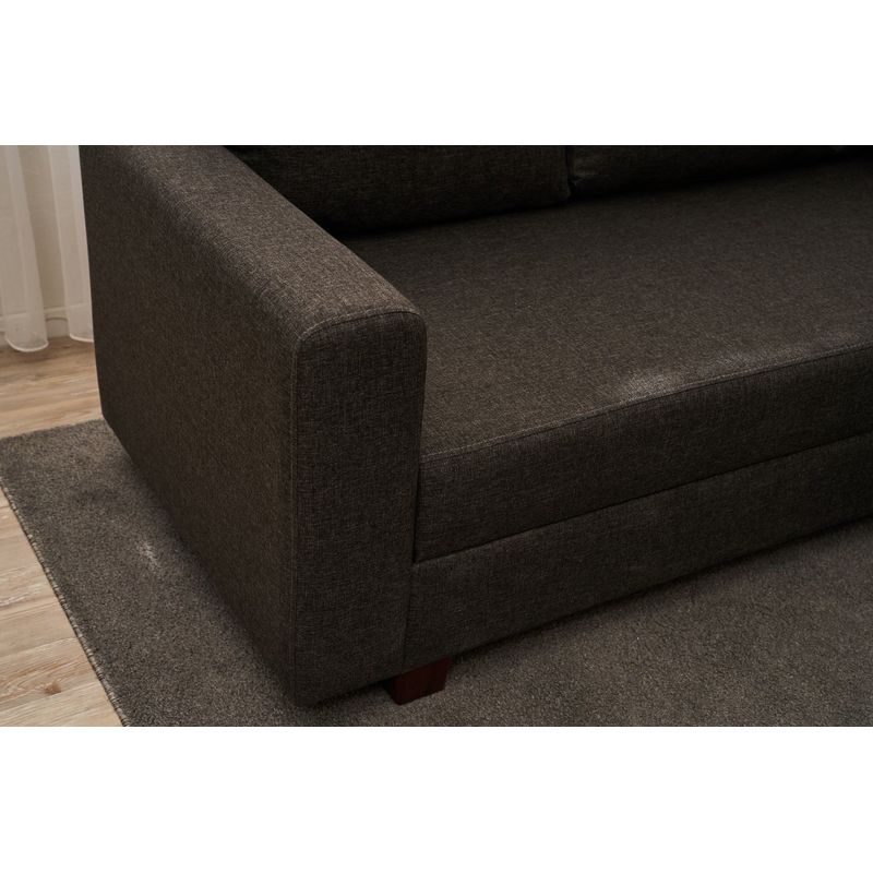 Casa si Gradina - Mobilier - Canapele si coltare - Coltare - Coltar extensibil, Atelier Del Sofa, cadru lemn si pal, antracit, 280x210x83 cm, 825BLC5254 - Infinity.ro