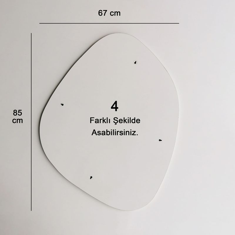 Casa si Gradina - Decoratiuni - Oglinzi - Oglinda, Hanah Home, mdf, alb, 85x67 cm - Infinity.ro