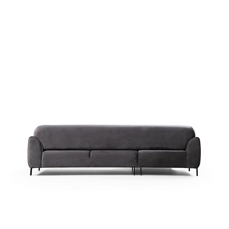 Casa si Gradina - Mobilier - Canapele si coltare - Coltare - Coltar extensibil, Hanah Home, lemn fag si pal, antracit, 287x169x96 cm, 560ARE1144 - Infinity.ro