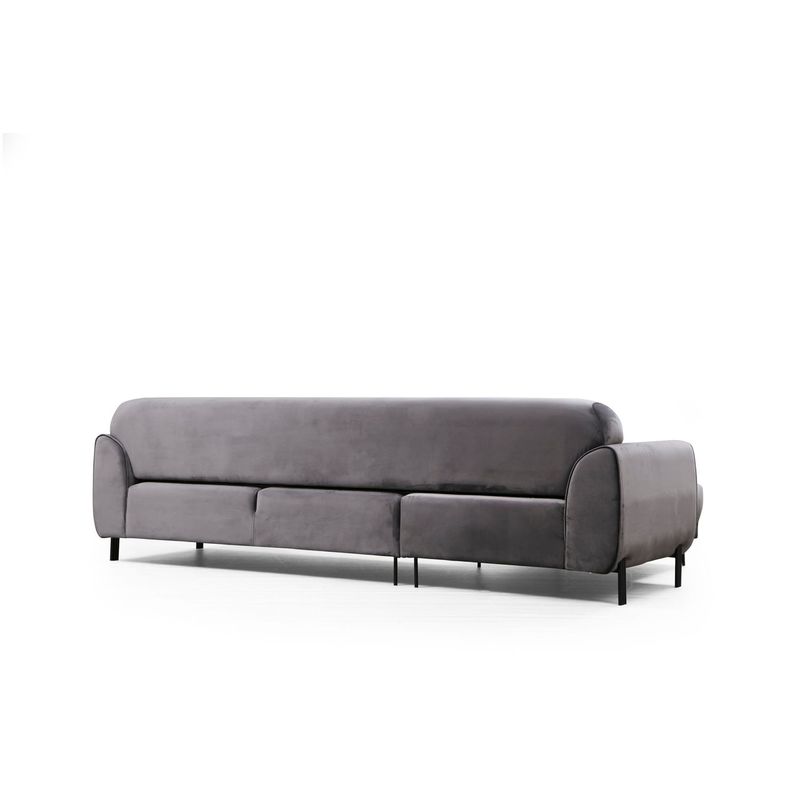 Casa si Gradina - Mobilier - Canapele si coltare - Coltare - Coltar extensibil, Hanah Home, lemn fag si pal, antracit, 287x169x96 cm, 560ARE1144 - Infinity.ro