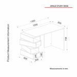 Casa si Gradina - Mobilier - Mese si birouri - Birouri - Birou de studiu, Hanah Home, pal melaminat, alb si nuc, 130x60x75 cm - Infinity.ro