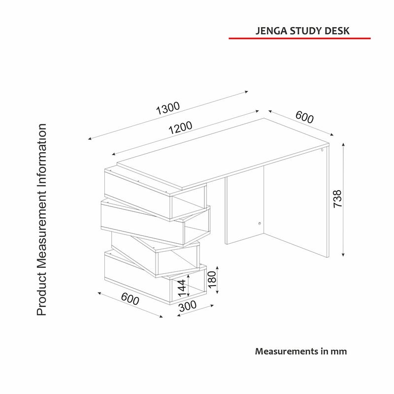 Casa si Gradina - Mobilier - Mese si birouri - Birouri - Birou de studiu, Hanah Home, pal melaminat, alb si nuc, 130x60x75 cm - Infinity.ro