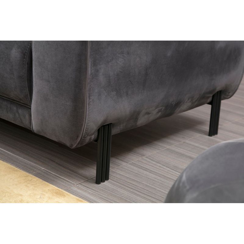 Casa si Gradina - Mobilier - Canapele si coltare - Coltare - Coltar extensibil, Hanah Home, lemn fag si pal, antracit, 287x169x96 cm, 560ARE1144 - Infinity.ro