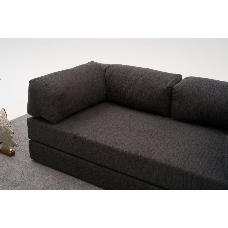 Casa si Gradina - Mobilier - Canapele si coltare - Coltare - Coltar, Atelier Del Sofa, chenille, antracit, 290x95x75 cm - Infinity.ro