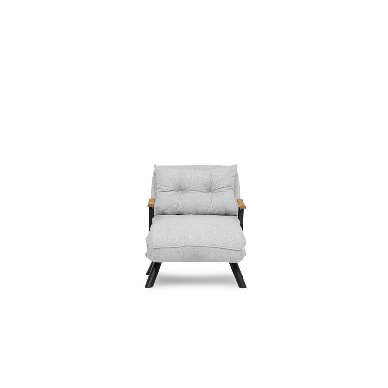 Casa si Gradina - Mobilier - Canapele si coltare - Canapele - Canapea extensibila, Hanah Home, stofa teddy, gri, 175x60 cm - Infinity.ro