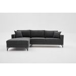 Casa si Gradina - Mobilier - Canapele si coltare - Coltare - Coltar, Atelier Del Sofa, lemn de fag, antracit si negru, 258x181x83 cm - Infinity.ro