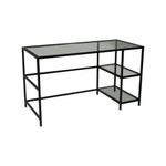 Casa si Gradina - Mobilier - Mese si birouri - Birouri - Birou, Hanah Home, sticla calita, negru, 130x60x75 cm - Infinity.ro