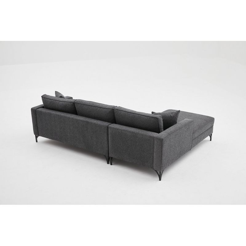 Casa si Gradina - Mobilier - Canapele si coltare - Coltare - Coltar, Atelier Del Sofa, lemn de fag, antracit si negru, 258x181x83 cm - Infinity.ro