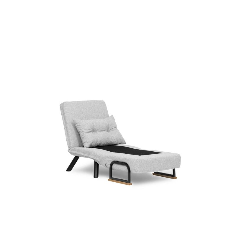 Casa si Gradina - Mobilier - Canapele si coltare - Canapele - Canapea extensibila, Hanah Home, stofa teddy, gri, 175x60 cm - Infinity.ro