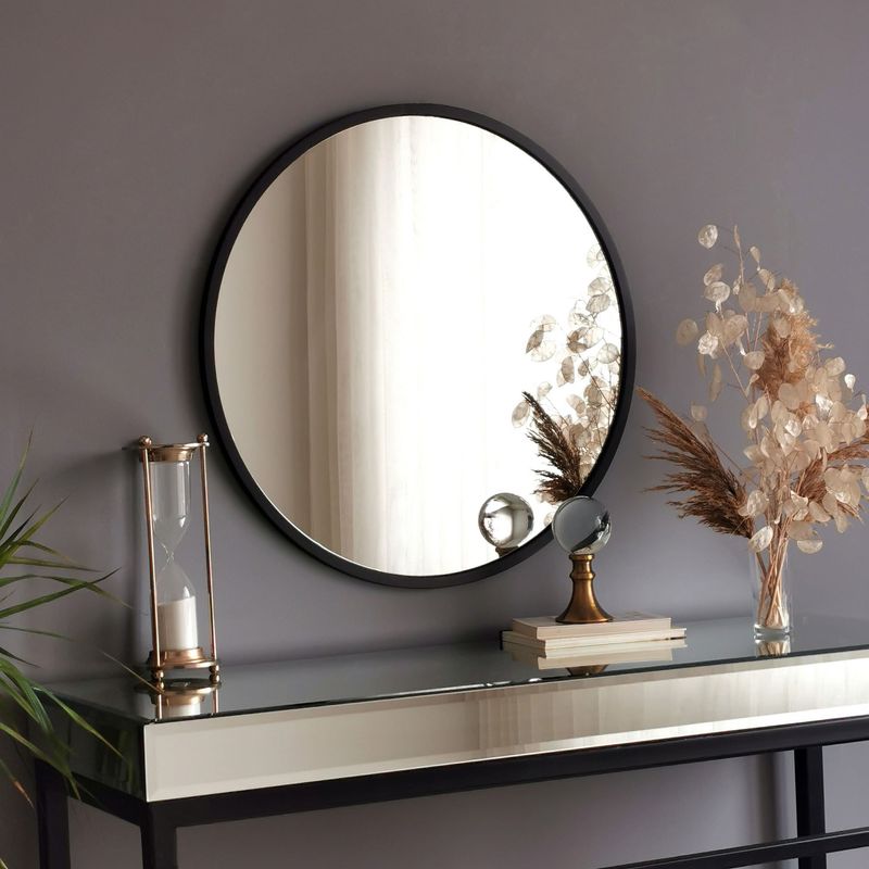 Casa si Gradina - Decoratiuni - Oglinzi - Oglinda decorativa, Hanah Home, metal, negru, 60x60x2.2 cm - Infinity.ro