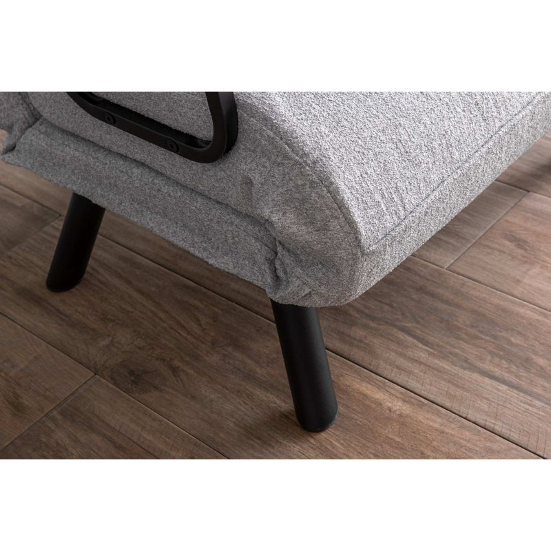 Casa si Gradina - Mobilier - Canapele si coltare - Canapele - Canapea extensibila, Hanah Home, stofa teddy, gri, 175x60 cm - Infinity.ro