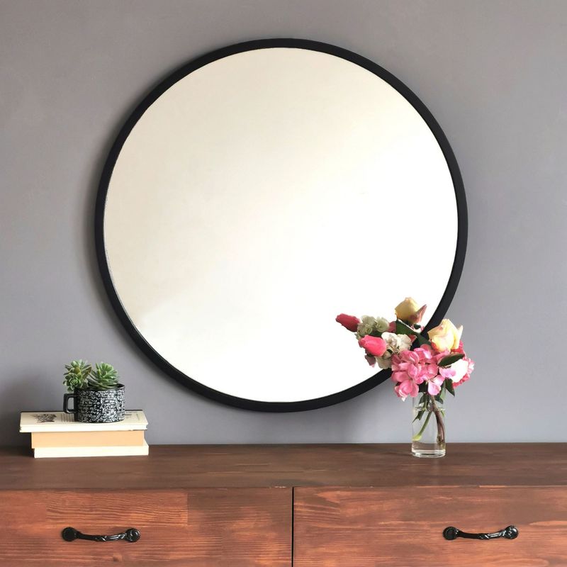 Casa si Gradina - Decoratiuni - Oglinzi - Oglinda decorativa, Hanah Home, metal, negru, 60x60x2.2 cm - Infinity.ro