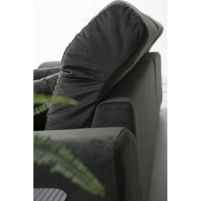 Casa si Gradina - Mobilier - Canapele si coltare - Coltare - Coltar, Hanah Home, cadru lemn fag si pal, antracit, 308x190x100 cm - Infinity.ro