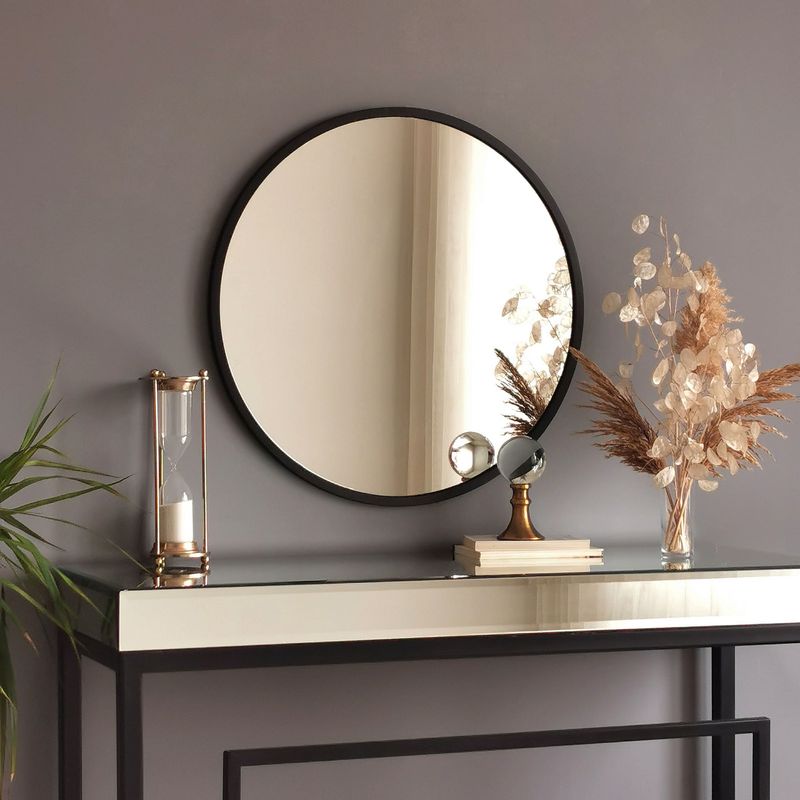 Casa si Gradina - Decoratiuni - Oglinzi - Oglinda decorativa, Hanah Home, metal, negru, 60x60x2.2 cm - Infinity.ro