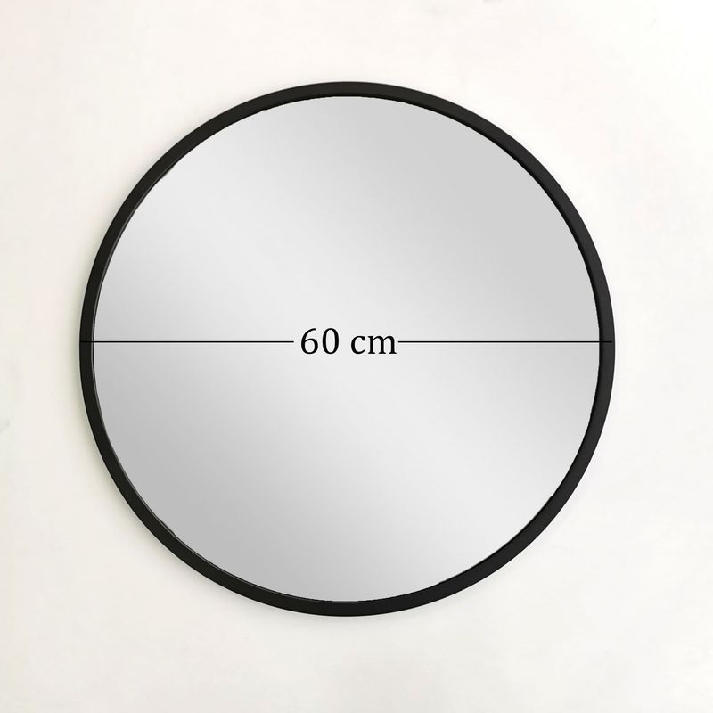 Casa si Gradina - Decoratiuni - Oglinzi - Oglinda decorativa, Hanah Home, metal, negru, 60x60x2.2 cm - Infinity.ro