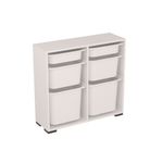 Casa si Gradina - Mobilier - Organizare si depozitare - Cutii depozitare - Dulap multifunctional, Hanah Home, pal melaminat, alb, 90x30x84 cm - Infinity.ro