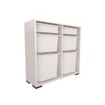 Casa si Gradina - Mobilier - Organizare si depozitare - Cutii depozitare - Dulap multifunctional, Hanah Home, pal melaminat, alb, 90x30x84 cm - Infinity.ro