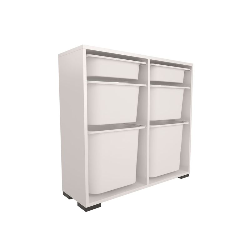 Casa si Gradina - Mobilier - Organizare si depozitare - Cutii depozitare - Dulap multifunctional, Hanah Home, pal melaminat, alb, 90x30x84 cm - Infinity.ro