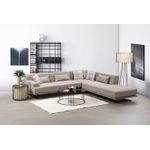 Casa si Gradina - Mobilier - Canapele si coltare - Coltare - Coltar, Hanah Home, lemn fag si pal, bej, 302x302x80 cm - Infinity.ro