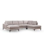 Casa si Gradina - Mobilier - Canapele si coltare - Coltare - Coltar, Hanah Home, lemn de fag si pal, bej, 155x314x200 cm - Infinity.ro