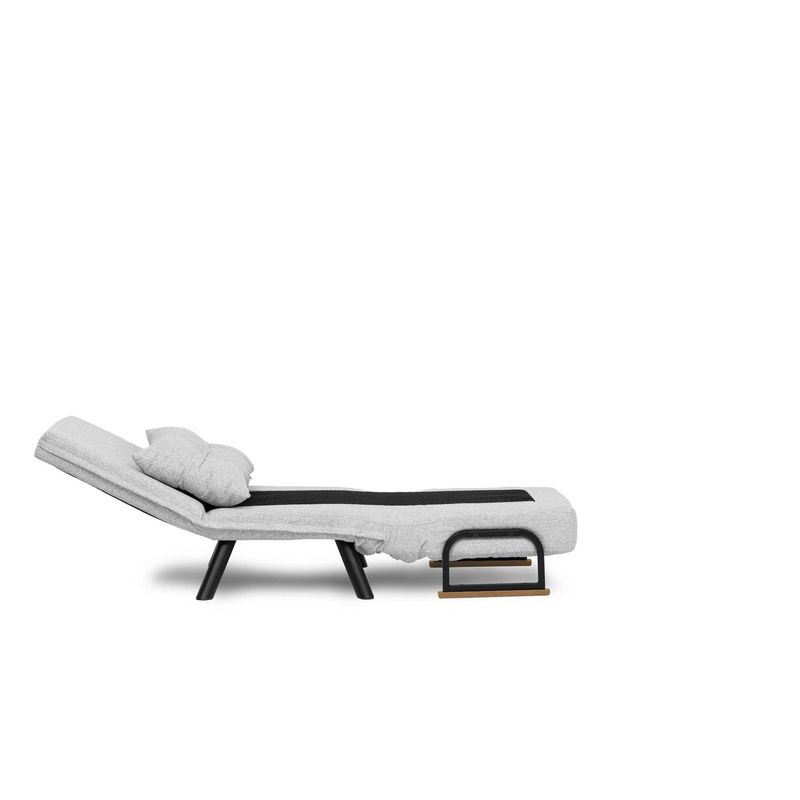 Casa si Gradina - Mobilier - Canapele si coltare - Canapele - Canapea extensibila, Hanah Home, stofa teddy, gri, 175x60 cm - Infinity.ro